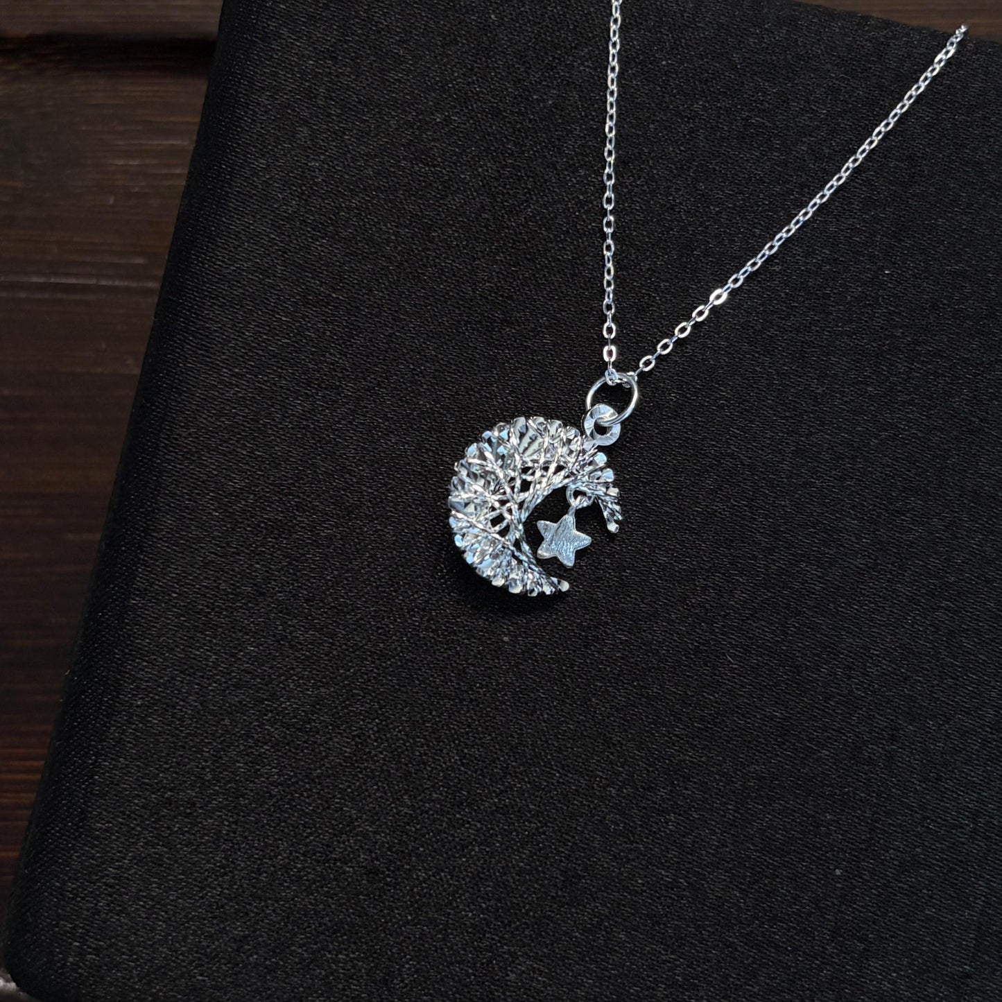 1pc 999 Sterling Silver Moon And Star Necklace, Delicate Style, Perfect For Daily Wear And Valentine's Gift