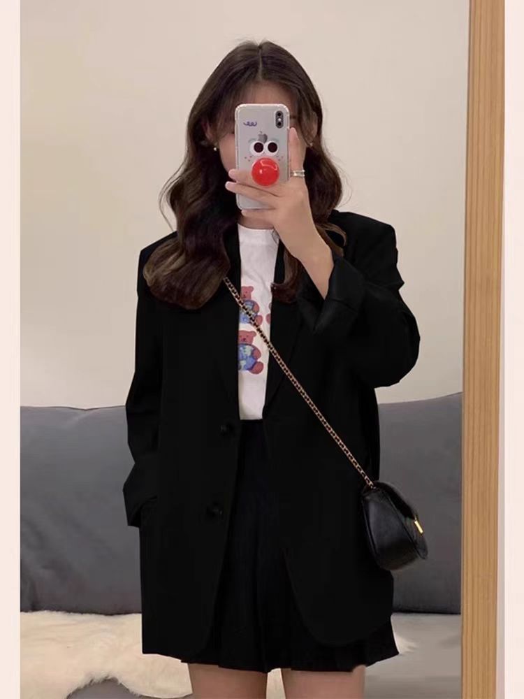 High-End Korean-Style British-Style Khaki Suit Jacket